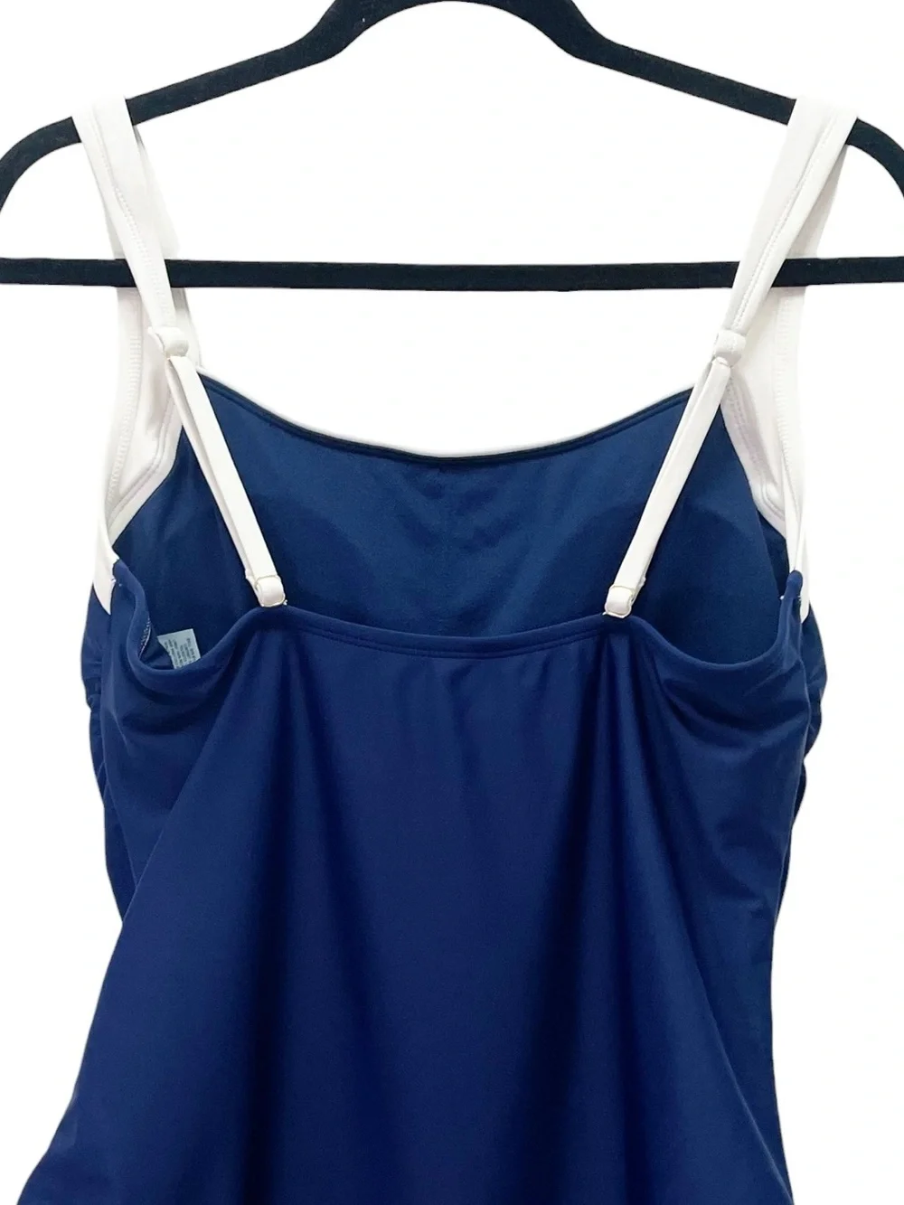 NWT Shade & Shore Navy Blue & White One Piece Swimsuit Size XL Americana July 4